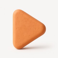 Poster - Terracotta Play Button Triangle Clay Shape