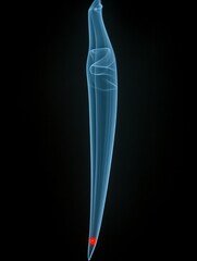 Poster - A graceful plume of smoke against a black background appears