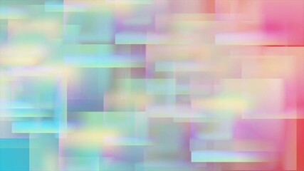 Aufkleber - Holographic light foil gradient squares blurred texture abstract background. Seamless looping colorful geometric motion design. Video animation Ultra HD 4K 3840x2160