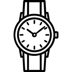 Poster - minimalistic wristwatch outline icon