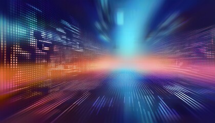  - business, abstract blue background, blur computer code