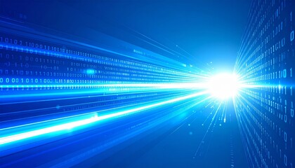  - business, abstract blue background, blur computer code