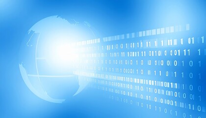  - business, abstract blue background, blur computer code