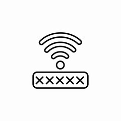 wifi password icon sign vector