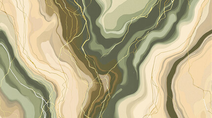 Poster - Abstract Earthy Elegance: A captivating abstract artwork that evokes the subtle beauty of the earth's embrace, with flowing lines, and a delicate interplay of natural hues.