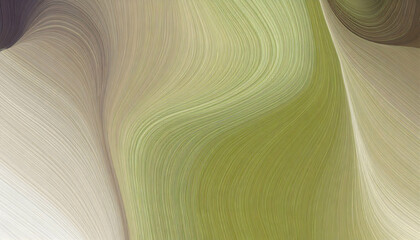 Poster - Abstract flowing lines in neutral tones with green accents