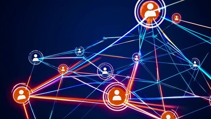 Leinwandbilder - Understanding the dynamics of social networks through visual data representation in an engaging display of interconnected profiles