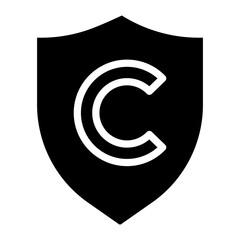 Poster - copyright vector icon