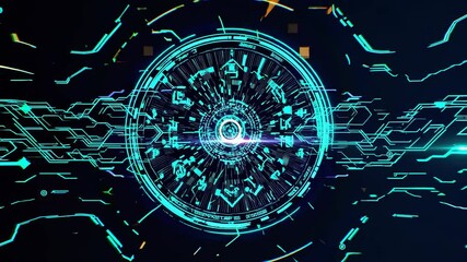 Leinwandbilder - Dynamic abstract motion design featuring futuristic patterns and vibrant colors