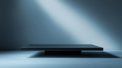 Poster - Minimalist Dark Platform with Dramatic Light and Shadow Play