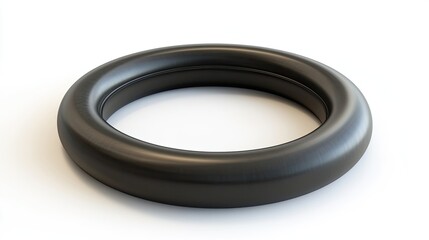 Poster - Black Circle Shape on White Background for Abstract Design Use