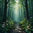 © Stacy - Emerald Bloom of Spring Forest Nature s Reawakening