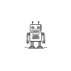 Poster - Vector Illustration of a Humanoid Robot