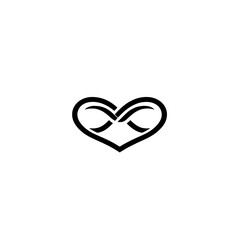 Poster - Romantic Heart Shaped Ribbon Icon