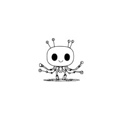 Poster - Futuristic Insect Robot Icon