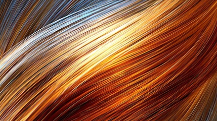 Aufkleber - Flowing lines in gold and blue
