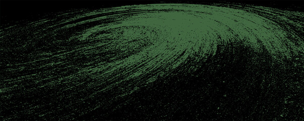 Poster - Green swirling patterns bg create an abstract representation of energy in a dark environment. The artwork captures the movement and depth, evoking a sense of infinity and dynamism