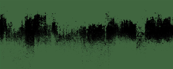 Aufkleber - Grunge bg with green background and black rus texture. Grainy and grange