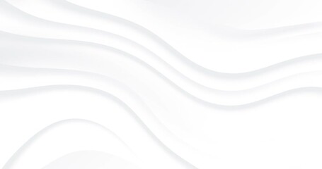 Wall Mural - 4k elegant light grey white seamless looped background. wavy flowing lines animation. digital minima