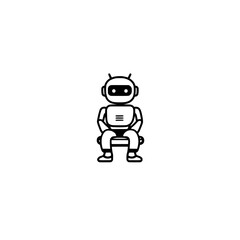 Poster - Sitting Robot Icon