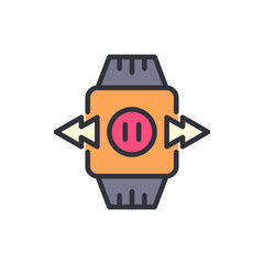 Poster - Smartwatch Gesture Control For Device Functionality Concept Illustration