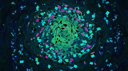 Aufkleber - Abstract swirl of colors and shapes