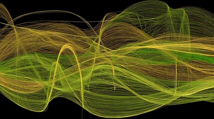 Aufkleber - Abstract flowing lines with organic feel