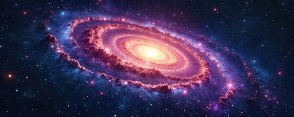 Wall Mural - Stunning vista of a spiral galaxy, swirling arms of gas and dust, countless stars, cosmic wonder, deep space exploration , constellations, cosmic dust