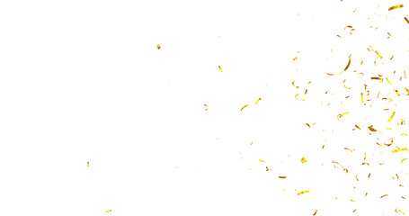 Colorful Confetti against a White Background Tranparent BG Confeti. Confetti partical isolated background. 3d Rendering Transparent Confetti.