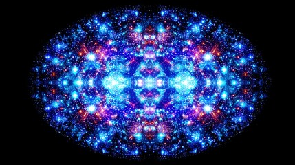 symmetrical cosmic starfield with vibrant colors