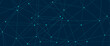 © Rayhan - Abstract global pattern geometric polygonal space background and network connections with bokeh points and lines. Abstract blue lines and dots connections, social network communication pattern.