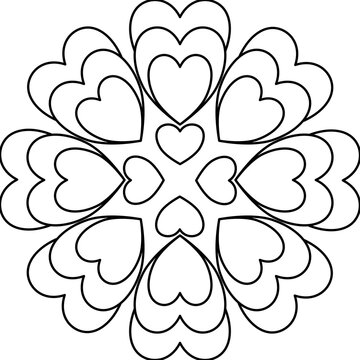 Vector  Hand drawn mandala background black and white