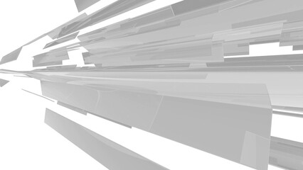 Fototapete - Elegant white background with shiny lines