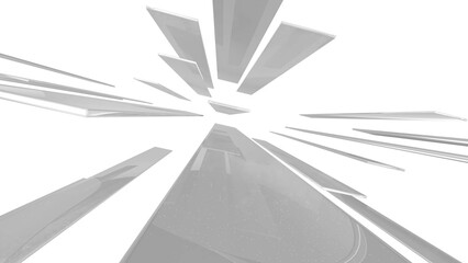 Fototapete - Elegant white background with shiny lines