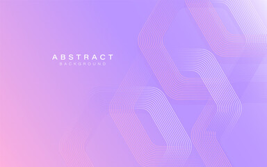 Fototapete - Modern abstract pastel background with geometric striped hexagon shapes