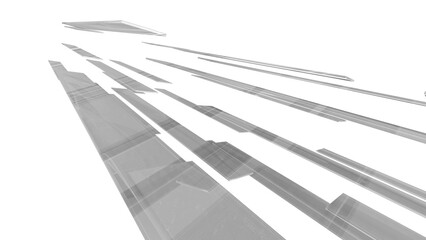 Fototapete - Elegant white background with shiny lines