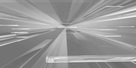 Fototapete - Elegant white background with shiny lines