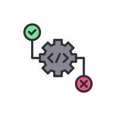  - Approved Or Denied Code With Gear Symbol On Transparent Background