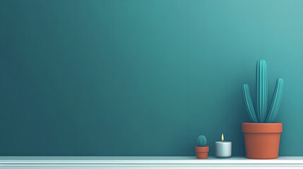 Poster - The background image has simple color tones, clean and creative backgrounds, and replication space