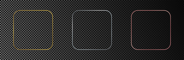 Poster - Set of three rounded square frames
