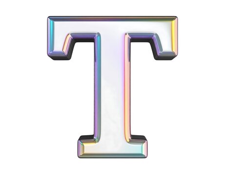 3D rendered letter T
