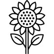© mr_marcom - Clean sunflower icon with bold lines