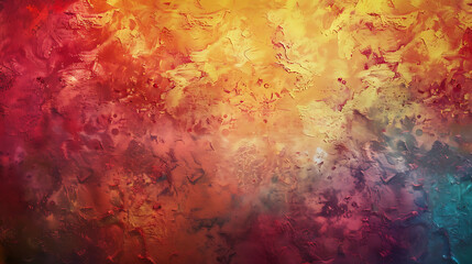 Leinwandbilder - An abstract background with a vibrant blend of red, orange, yellow, and blue hues creating a textured and colorful artistic design