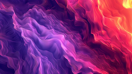 Leinwandbilder - Abstract waves of vibrant purple, pink, and orange hues create a dynamic and artistic background with a modern design, perfect for wallpaper or creative projects