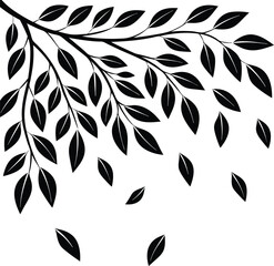 autumn leaves blowing, windy weather doodle, stormy nature icon, cartoon hurricane vector, falling f