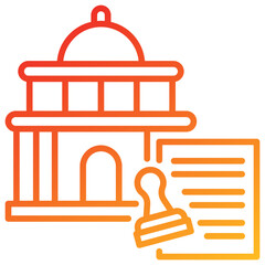 Poster - Legitimacy Line Gradient Icon