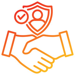 Poster - Trustworthiness Line Gradient Icon