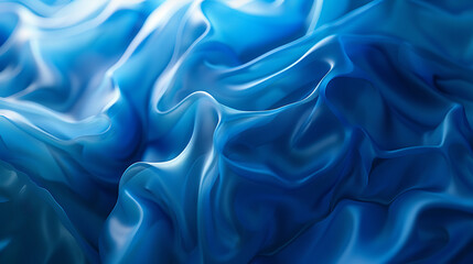 Leinwandbilder - Abstract blue waves create a mesmerizing and fluid background with a smooth texture, perfect for adding a touch of modern elegance to any design or artistic project