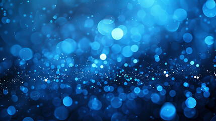 Leinwandbilder - A mesmerizing display of blue bokeh lights creates a magical and festive atmosphere, perfect for adding a touch of sparkle to any holiday or celebratory design