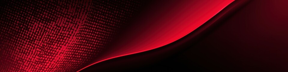 Fototapete - a red and black abstract design with a red wave. the design is very bold and has a lot of detail